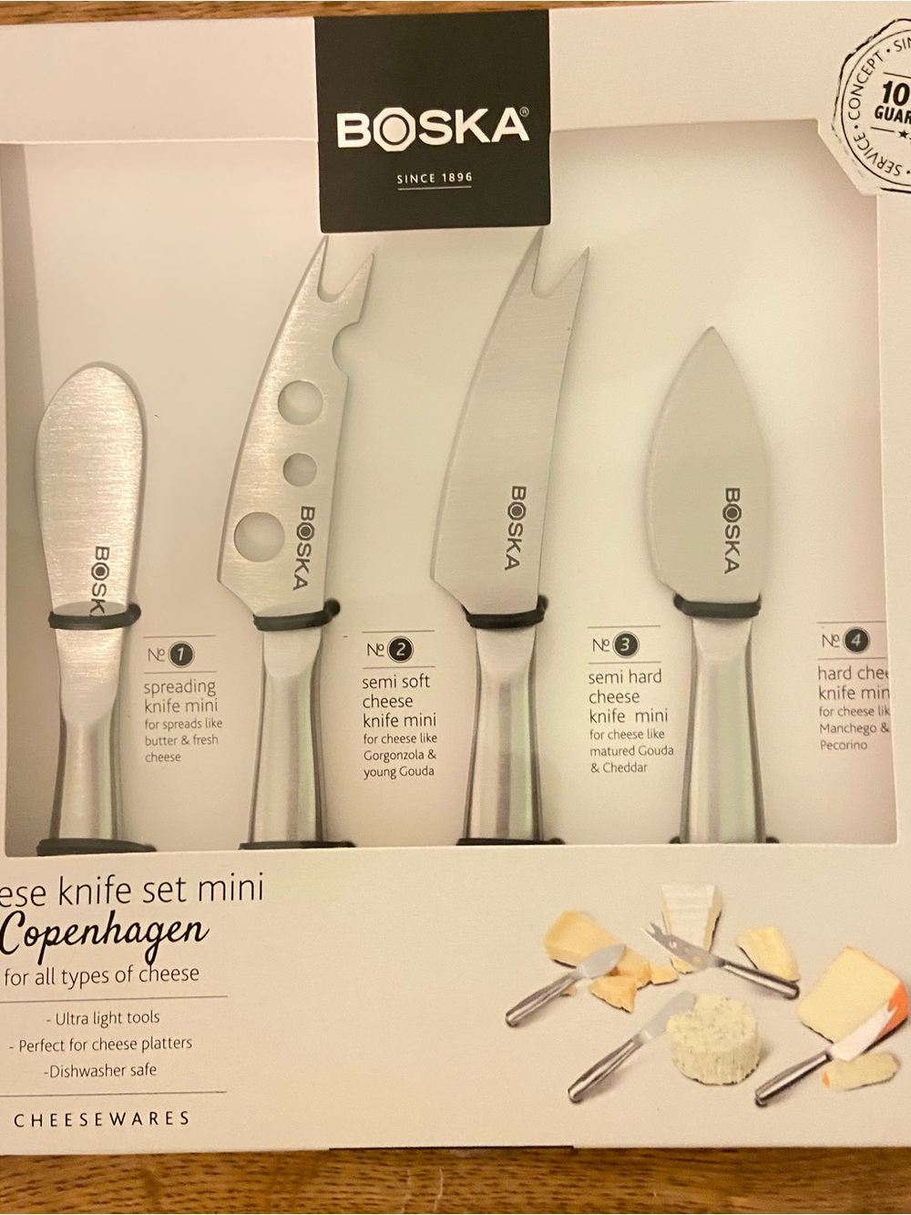 Boska Mini Cheese Knife Set in Silver